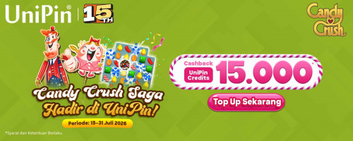 CANDY CRUSH HADIR DI UNIPIN! SIKAT CASHBACKNYA